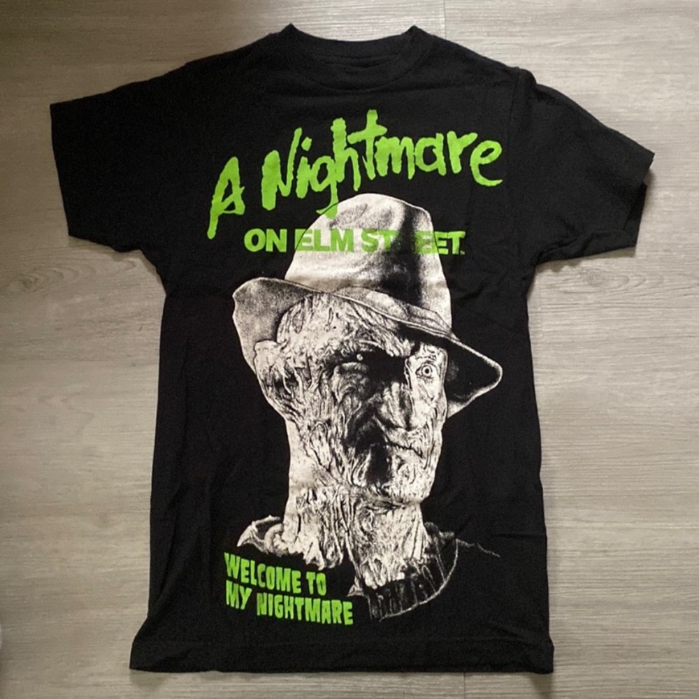 Freddy Krueger A Nightmare On Elm Street Black and Green T-Shirt ~ XS